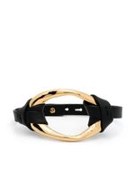 Jil Sander bracelet en cuir irrégulier - Noir - thumbnail