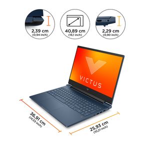 HP Victus Gaming 16-r0054nd Intel® Core™ i7 i7-13620H Laptop 40,9 cm (16.1") Full HD 16 GB DDR5-SDRAM 512 GB SSD NVIDIA GeForce RTX 4070 Wi-Fi 6 (802.11ax) Windows 11 Home Zilver