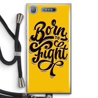 Born to Fight: Sony Xperia XZ1 Transparant Hoesje met koord