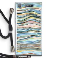 Watercolor Agate: Sony Xperia XZ1 Transparant Hoesje met koord