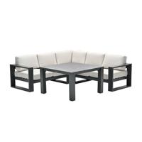 Garden Impressions Plaza lounge dining set 4-delig - desert zand