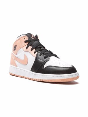 Jordan Kids baskets mi-montantes Air Jordan 1 'Arctic Orange' - Blanc