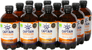 Captain Kombucha Ginger Lemon (12 x 400 ml)