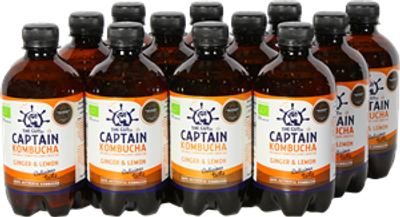 Captain Kombucha Ginger Lemon (12 x 400 ml)