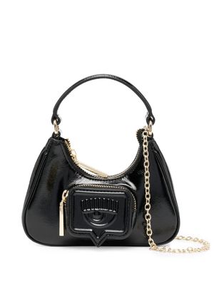 Chiara Ferragni mini sac Vicky à fini verni - Noir