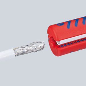 KNIPEX Afstriptang Coax-Kabel 1660100SB kabelstrip- /ontmantelingsgereedschap