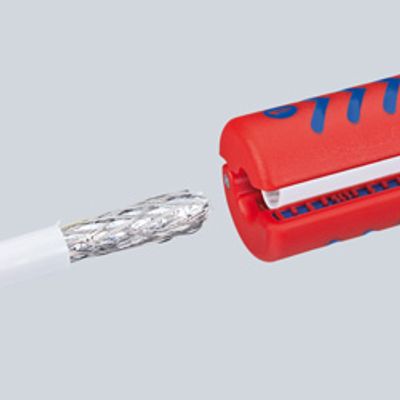 KNIPEX Afstriptang Coax-Kabel 1660100SB kabelstrip- /ontmantelingsgereedschap