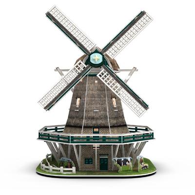 Cubic Fun 3D Puzzel Molen + Licht 64 Stukjes