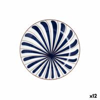 Dessertbord Bidasoa Oceanika Blauw Keramisch Ø 19 cm (12 Stuks) - thumbnail