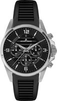 Jacques Lemans horlogeband 1-1672 / 1-1672D / 1-1672A / 1-1672B Rubber Zwart 22mm