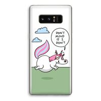 Unicorn: Samsung Galaxy Note 8 Transparant Hoesje