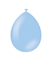 Ballonnen baby blauw 50 stuks