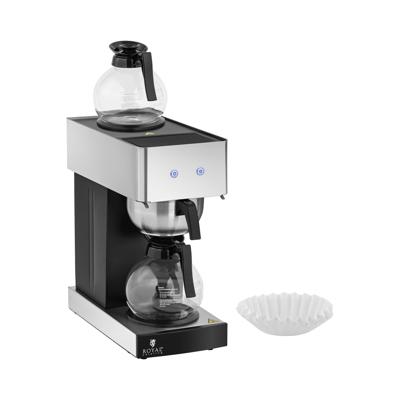 Filterkoffiemachine - 2 x 1,8 L - 2 warmhoudplaten - incl. 2 glazen kannen
