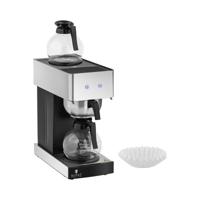 Filterkoffiemachine - 2 x 1,8 L - 2 warmhoudplaten - incl. 2 glazen kannen