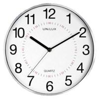 Wandklok unilux aria dia 28.5cm zilvergrijs/wit