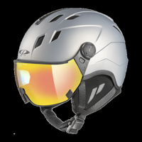 CP Corao+ Skihelm met Vizier grijs | Extra veilig! | Meekleurend vizier