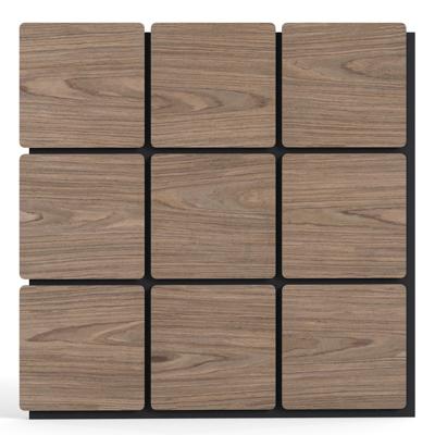 4-delige set Geluidsabsorberende Wandpanelen 62 x 62 cm Bestaande Uit 9 Vierkante Houten Panelen