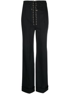 Weinsanto pantalon à taille haute nouée - Noir