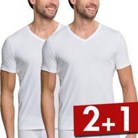 Schiesser 2 stuks Authentic Short Sleeved Shirts V-neck - thumbnail