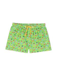 MC2 Saint Barth Kids short de bain à imprimé graphique - Vert