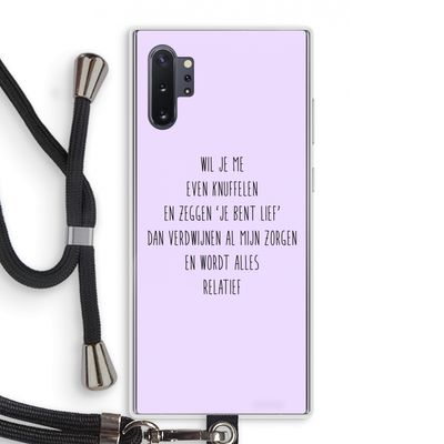 Relatief: Samsung Galaxy Note 10 Plus Transparant Hoesje met koord