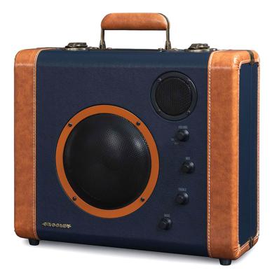 Crosley Soundbomb Portable Speaker System Blauw - Vintage Suitcase LAATSTE STUKS