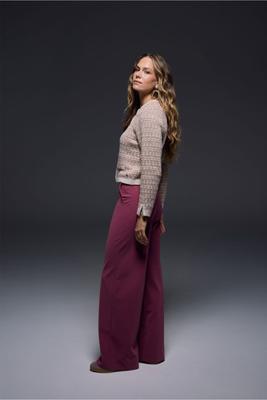 Lexie bonded trousers - vintage berry - 13351