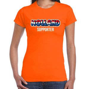 Oranje fan t-shirt Holland / Nederland supporter EK/ WK voor dames