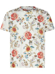 ETRO t-shirt en coton à imprimé floral - Blanc