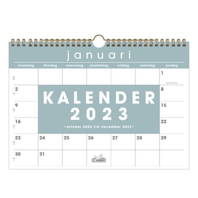 Maandkalender D1 2023 - Spiraalgebonden (8719231262232)
