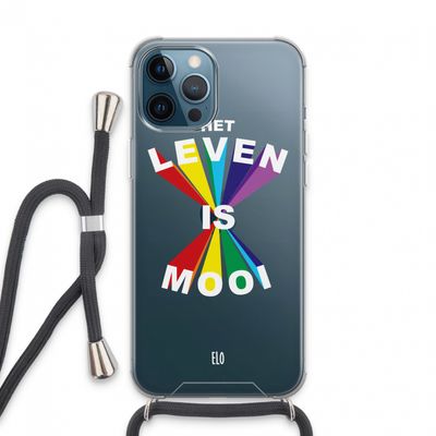 Het Leven Is Mooi: iPhone 13 Pro Max Transparant Hoesje met koord