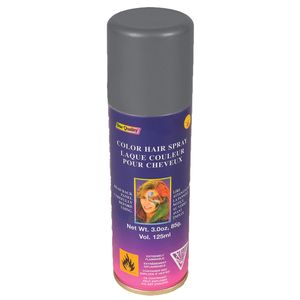 Haarverf/haarspray - zilver - spuitbus - 125 ml - Carnaval