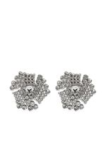 Alessandra Rich boucles d'oreilles serties de cristaux - Argent