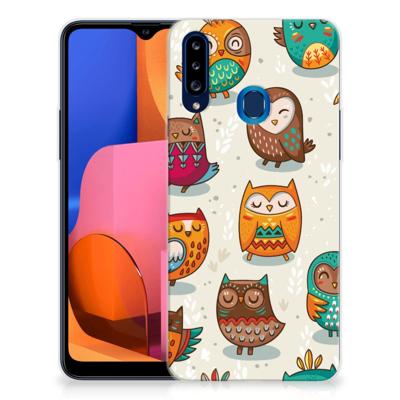 Samsung Galaxy A20s | TPU Hoesje | Vrolijke Uilen