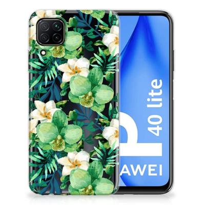 Huawei P40 Lite | TPU Case | Orchidee Groen Huawei P40 Lite | TPU Case | Orchidee Groen