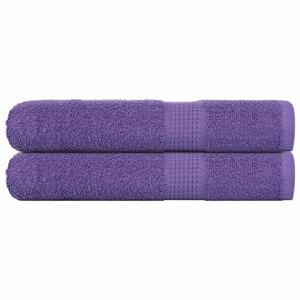 VidaXL Saunahanddoeken 2 st 80x200 cm 360 g/m² 100% katoen paars