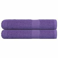 VidaXL Saunahanddoeken 2 st 80x200 cm 360 g/m² 100% katoen paars