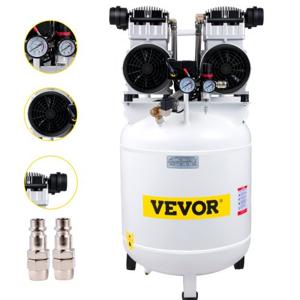 VEVOR Compressor Tank Stille Compressor 90L Olievrije Compressor Luchtcompressor 2200W Draagbare Luchttank Gemaakt van Gelegeerd Staal met Druk Meter