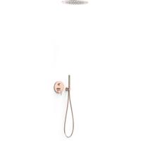 Regendouche set Tres Study | Inbouw | Mengkraan | 2-weg | Rond | 24k Rose goud