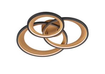 Trio PlafonnièreGranada 3-rings goud met zwart - 673810332