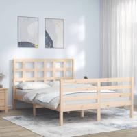 Bedframe met hoofdbord massief hout 140x190 cm Bedframe met hoofdbord massief hout 140x190 cm
