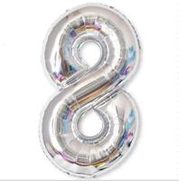 2 stuks 40 inch aluminium folie nummer ballonnen verjaardag bruiloft verlovingsfeest decor Kids bal Supplies (8-zilver) 2 stuks 40 inch aluminium folie nummer ballonnen verjaardag bruiloft verlovingsfeest decor Kids bal Supplies (8-zilver)