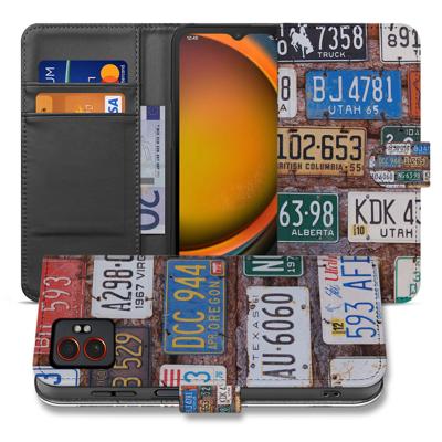 Samsung Galaxy Xcover 7 Pro | Book Case | & Portemonnee Hoesje met Kentekenplaten Collage Design