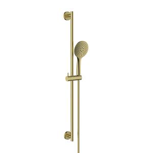Glijstang set Wiesbaden UniMatch | 75 cm | Incl.Handdouche en Doucheslang | Messing | Rond | Geborsteld messing