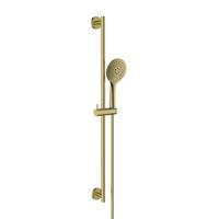 Glijstang set Wiesbaden UniMatch | 75 cm | Incl.Handdouche en Doucheslang | Messing | Rond | Geborsteld messing