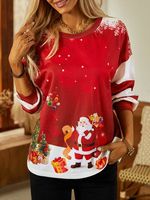 Christmas Crew Neck Loose Sweatshirt - thumbnail