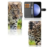 Samsung Galaxy S23 FE | Telefoonhoesje | Met pasjeshouder | Baby Luipaard