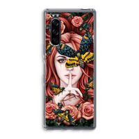Lady Moth: Sony Xperia 5 Transparant Hoesje Lady Moth: Sony Xperia 5 Transparant Hoesje