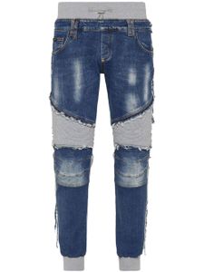 Philipp Plein pantalon de jogging slim en jean - Bleu