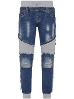 Philipp Plein pantalon de jogging slim en jean - Bleu